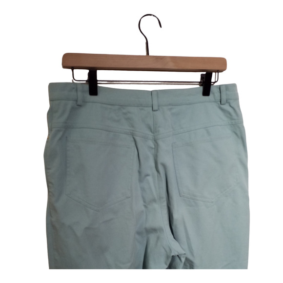 St. John Sport Jeans Women’s 12 Green High Waist Straight Leg Stretch - Picture 4 of 5